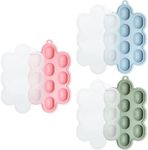 Proxima Direct 3 Pack Baby Food Freezer Tray Silicone Feeder Breastmilk Popsicle Molds with Lids Baby Fruit Teether Tray Baby Breast Milk Teether Pop Maker for Homemade Baby Food