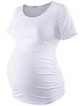 GINKANA Ruched Maternity Tops Shirt