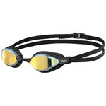 arena Air-Speed Anti-Fog Swim Goggles for Men and Women, Yellow Copper Mirror/Black