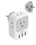 TESSAN Israel Power Adapter, US to 