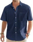 J.VER Men's Short Sleeve Cotton Lin