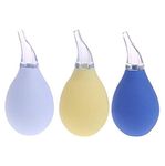 3pcs Premium Nasal Aspirator for Baby Professional Infant Toddlers Nose Cleaner Food Grade Reusable Booger Sucker Remover Best for Infant Nose Congestion Relief