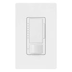 Lutron Maestro C.L Dimmer and Motion Sensor with Wallplate, Single-Pole and Multi-Location, MSCL-OP153M-WH, White