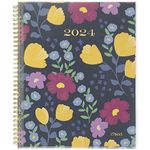 Mead 2024 Weekly & Monthly Planner, 8-1/2" x 11", Large, 15-Month Customizable, Caprice, Floral, Purple (1319B-901-24)