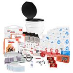 72HRS Deluxe Toilet - Emergency Survival Kit, Portable Toilet Kit, Survival Flooding Kit, Earthquake Kit, Disaster Kit, Outdoor Emergency Kit (1-4 Person) (4 Person)