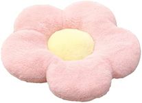 Cute Flower Cushion Plush Floor Pillow Casual Comfortable Pillow Office Living Room Bed Decoration Cushion Simple Room Decoration (40cm, Pink)