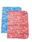 Mom's Darling Baby Bed Protector Waterproof Plastic Urine Matress Protector/Baby Diaper Changing Soft Foam/For 0-12 Months Baby /Pack Of 2 Piece/Abc Print/Multicolor/ Large (L-92Cm & W-61Cm)