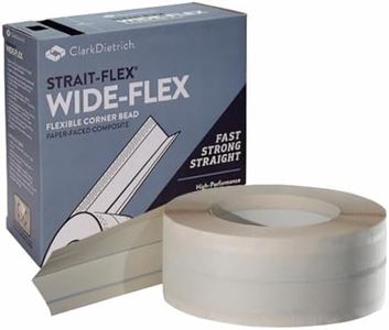 Strait Flex Drywall Tape – Wide-Flex Drywall Repair – Adjustable Mud-On Tape for Inside, Outside & Off-Angle Corners – Pre-Finished 4” Tape for Smooth, Easy Finishing – 100 ft Roll
