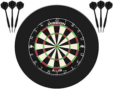 Mission Darts Dart Board Home Centre | Complete Darts Package Including Dartboard and 2 Sets of Darts (Jigsaw Surround)