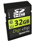 Digi Chip 32GB SDHC Class 10 Memory Card For Sony Cybershot DSC-RX10 III, DSC-HX80, alpha a6300 & SLT-A68 Digital Cameras