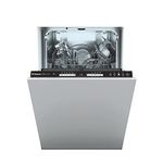 Candy CMIH 1L949 45cm Integrated Slimline Dishwasher, 5 Programmes, Eco Wash, Start Delay, Black LCD display