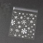 200 Pcs Clear Cellophane Bags - White Plastic Polka Dot Treat Bags for Bakery, Cookie, Candies, Biscuit, Jewelry, Soaps, Cards and Dessert (10 × 10 cm)