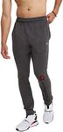 Champion Men's Joggers, Lightweight Lounge Pants, Jersey Graphic Pants for Men, 31, Granite Heather Script, Large