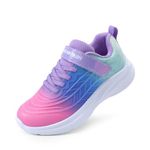 DREAM PAIRS Girls Shoes Kids Sparkle Tennis Running Athletic Lightweight Sneakers for Little/Big Kids Toddler,Size 13 Little Kid,Pink/Blue/Green,SDRS2411K