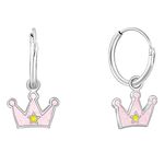 GIVA 925 Sterling silver Beauty Crown Kids Hoop Earrings| drops to Gift Women & Girls | With Certificate of Authenticity and 925 Stamp | 6 Months Warranty*