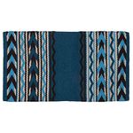 Mustang Arrowhead Wool Saddle Blanket Turquoise