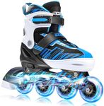 ECOO Adjustable Inline Skates Boys and Girls with Light up Wheels，Roller Skates for Kids Ages 4-12, Teen Skates for Beginner Outdoor and Indoor