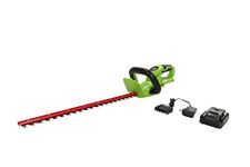 Greenworks 24V 22" Hedge Trimmer with Rotating Handle, 1.5Ah USB Battery and Charger