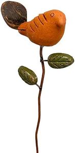 BestNest Set of 6 Ancient Graffiti Bird Plant Picks, Spice