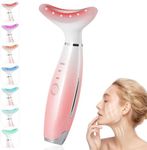 foreverlily Face Massager Red Light Therapy Wand 7 Color 3 Modes Microcurrent Face Lift Device Anti-Aging Led Photon Therapy