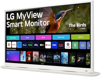 LG 32SR70U-W MyView Smart Monitor 32-Inch 4K UHD (3840x2160) IPS Display webOS 23 USB Type-C Speakers 7W x2 HDR 10 AirPlay 2 Screen Share Bluetooth Remote - White