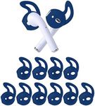 OneCut 5 Pairs Silicone Ear tips for Apple AirPods/EarPods, Silicone Soft Covers Anti-Slip Sport Earbud Tips, Anti-Drop Ear Hook Gel Headphones Earphones Protective Accessories Tips (Blue)