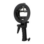 Fotodiox Pro Flash Bracket Holder with Handle for Speedlight Flash Guns and Bowen Mount Strobes - for Use with Reflectors, Softboxes, Snoots and Umbrellas