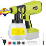 Hobby Colin Cordless Paint Sprayer for Ryobi 18V Battery, Handheld HVLP Paint Sprayer with 1000ML Container, Electric Paint Sprayer for Painting Ceiling, Fence, Cabinets, Walls (NO Battery)