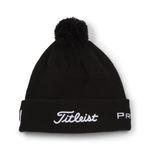 Titleist Tour Pom Pom Beanie, Black/White