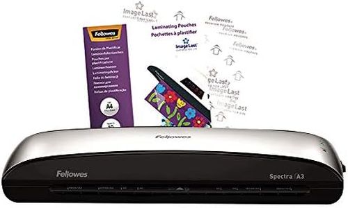 Fellowes Spectra A3 Home Office Laminator, 80-125 Micron, Including 10 Free Pouches, Black, Grey