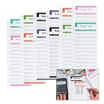 36-Piece A6 Expense Tracker Sheets Set for Budget Binder, Money Saving Wallet & Cash Binder Durable, and Easy to Use - Ideal for Personal Finance and Cash Saving Goals