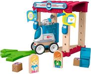 Fisher-Price GFJ14 Wonder Werker Wooden Toy Post Play Set Made of FSC Certified Wood, Toy from 3 Years Multicoloured