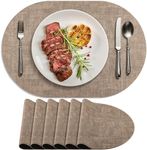 BIPASION Oval Placemats Set of 6 fo
