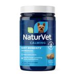 NaturVet –Quiet Moments Calming Aid for Cats – Helps Reduce Stress & Promote Relaxation – Great for Storms, Fireworks, Travel & Grooming - 70 Chews