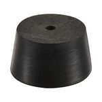 MECCANIXITY Rubber Tapered Plug 37mm to 45mm with Hole Test Tubes Bungs Stopper Black for Lab Home