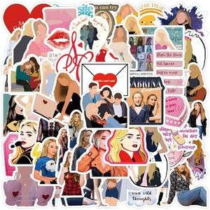 63Pcs Sabrina Carpenter Stickers Pack, Cute Cartoon Vinyl Waterproof Sticker Decals for Water Bottle, Laptop, Phone, Scrapbooking, Journaling Choice for Adults for Party Supply Decor