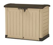 Keter Store It Arc Outdoor Garden Shed, 1200 Litres, Taupe/Beige