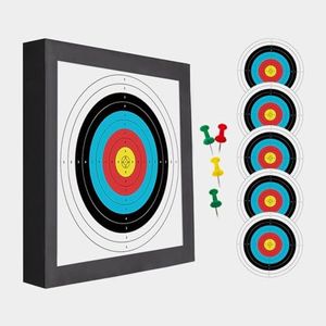 - QI HUO JU - Archery Target EVA Foam Targets for Youth Beginner Backyard Shooting Targeting, 20'' Durable Bow and Arrow Practice Target Block with 5 Target Paper, 4 Pins (EVA Target)