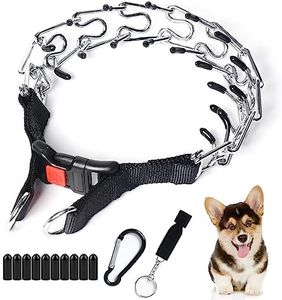 Pinch Collar for Dogs,Adjustable Dog Training Collar for Small Medium Large Dogs with Quick Release Buckle, No Pull Dog Collar Prong(S,10"-13")