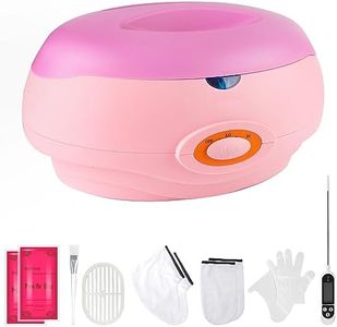 SWAWIS Bains de Paraffine, Paraffine Mains et Pieds 200W avec 2 x 450g Cire de Paraffine pour Peau des Mains et des Pieds Hydratée, Rose