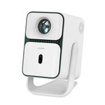 Wanbo T2 Ultra Projector, DRM L1 Certified Netflix, Android 11.0, Fully Automatic, 500 ANSI Lumens, WiFi & Bluetooth 120° Rotatable, Native 1080P Full HD, Dust Proof Engine, White