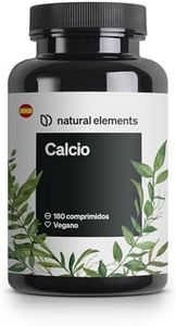Calcio Pastillas Vegano de Alta Dosis – 180 Tabletas – 800mg de Carbonato de Calcio por Dosis Diaria – sin aditivos indeseables – fabricado en Alemania y probado en laboratorio