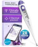 Digital Basal Body Thermometer, 1/100th Degree High Precision, Quick 60-Sec Reading, Memory Recall, Accurate BBT Thermometer for Natural Ovulation Tracking by iProven