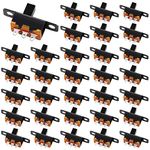 100Pcs 3 Pin 2 Position Mini Panel Slide Switch, Panel Mount Mini Slide Switch, Slide Switch, Latching Toggle Switch for DIY Making Model (0.5A)