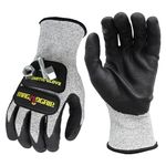 MagnoGrip Level 5 Cut Resistant Glove with Magnetic Storage for Holding Nails & Screws, Touchscreen, Nitrile Coated, High Dexterity, All-Purpose, Impact Protection, Safety Gloves for Men and Women (M)