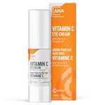 All Natural Advice Vitamin C Eye Cream for Dark Circles, Fine Lines & Lifting Hydration, with Hyaluronic Acid, Organic Jojoba & Vitamin E, Brightening Under Eye Cream (30 ml)