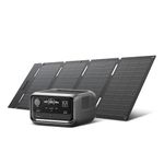EF ECOFLOW Solar Generator River 3 Plus with 45W Solar Panel, 286Wh Portable Power Station LiFePO4 Battery, 3 Up to 1200W AC Outlets, <10 MS UPS, Expandable to 858Wh, <30 dB Quiet, 1Hr Fast AC Charge