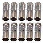 10Pcs Lamp Holder Tube,Replacement Candle Covers Light Socket Metal Retro Pendant Candelabra Base Bulb Holder Base for Home Crystal Chandeliers, Candle Lights, Lighting DIY(Brown)