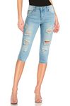 Hybrid & Co. Women's 17" Butt Lift Super Comfy Stretch Denim Capri Jeans