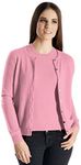 Cashmere Boutique 100% Pure Cashmere Cardigan Twin Sets for Women - Round Neck, Long Sleeve, Button Down, Soft & Warm Sweater